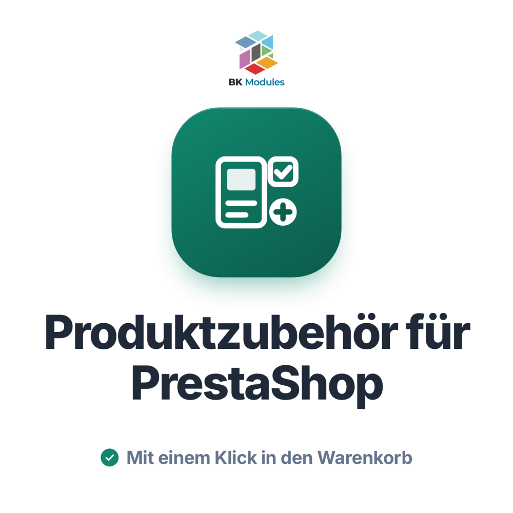Produktzubehör für PrestaShop: Ergänzungen je Kombination