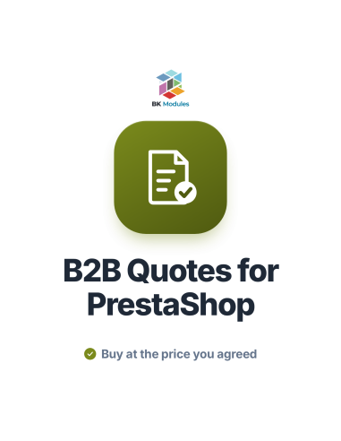 B2B quotes module for PrestaShop: quote request, offer and purchase at the agreed price