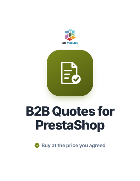 B2B quotes module for PrestaShop: quote request, offer and purchase at the agreed price