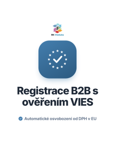 B2B modul s ověřením VIES a osvobozením od DPH v EU pro PrestaShop