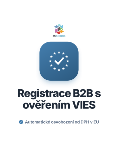 B2B modul a evropské DIČ pro PrestaShop s ověřením VIES