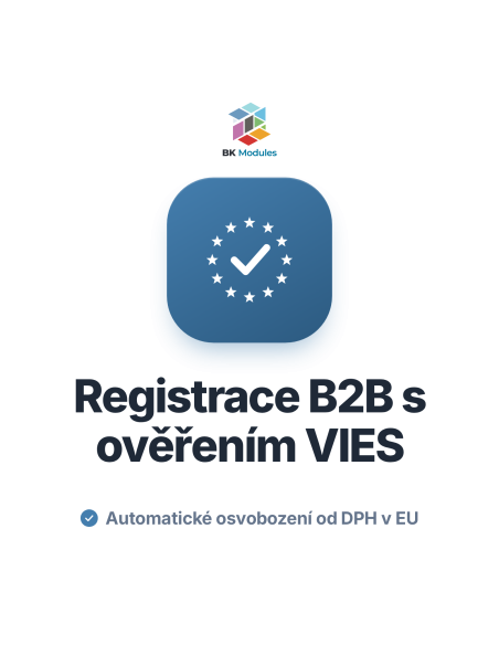 B2B modul a evropské DIČ pro PrestaShop s ověřením VIES