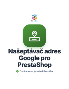 Našeptávač adres Google pro PrestaShop