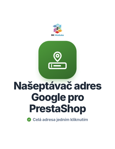 Modul našeptávače adres Google pro PrestaShop