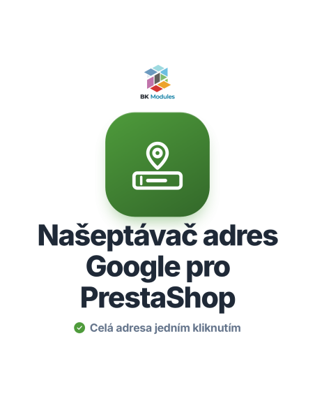 Modul našeptávače adres Google pro PrestaShop