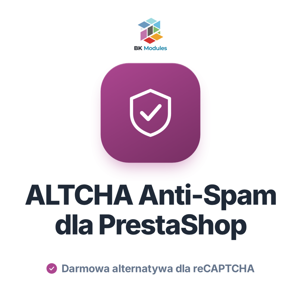 Moduł antyspamowy ALTCHA dla PrestaShop, alternatywa dla reCAPTCHA