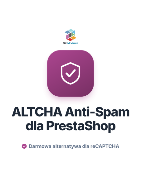 Moduł antyspamowy ALTCHA dla PrestaShop, alternatywa dla reCAPTCHA