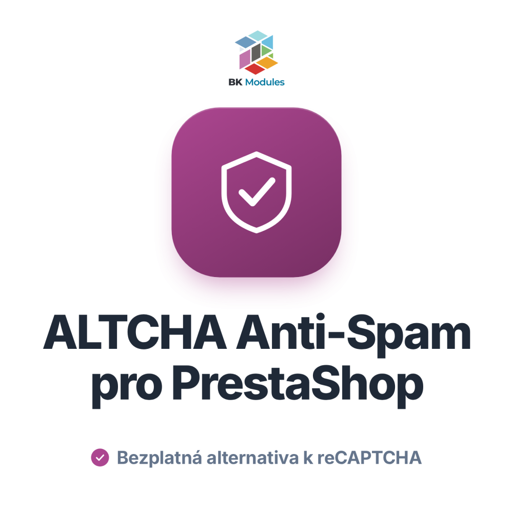 Antispamový modul ALTCHA pro PrestaShop, alternativa k reCAPTCHA