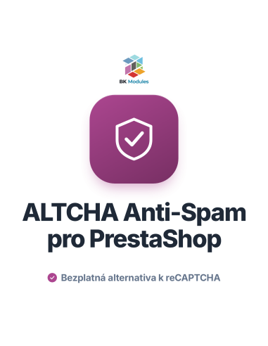 Antispamový modul ALTCHA pro PrestaShop, alternativa k reCAPTCHA