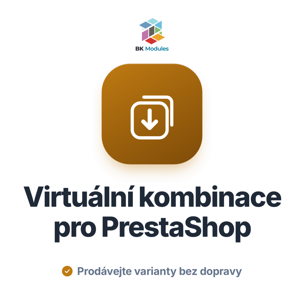 Modul virtuálních produktů s kombinacemi pro PrestaShop