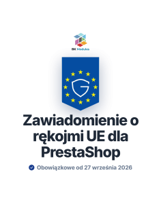Zawiadomienie o rękojmi UE dla PrestaShop — rozporządzenie (UE) 2025/1960