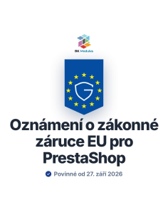 Oznámení o zákonné záruce EU pro PrestaShop – nařízení (EU) 2025/1960