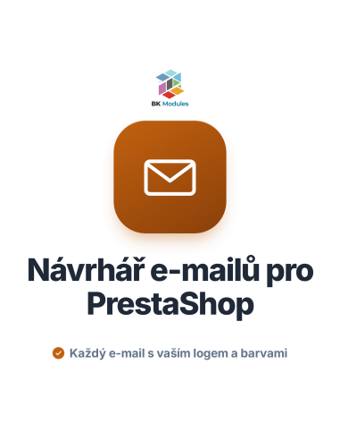 Návrhář e-mailů pro PrestaShop: záhlaví, zápatí a šablony