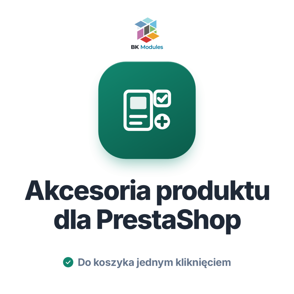 Akcesoria produktu dla PrestaShop: dodatki według kombinacji