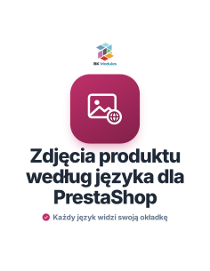 Zdjęcia produktu według języka dla PrestaShop: okładka w każdym języku