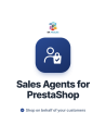Sales agents module for PrestaShop: the sales agent shops on behalf of their customer, with discount and commission