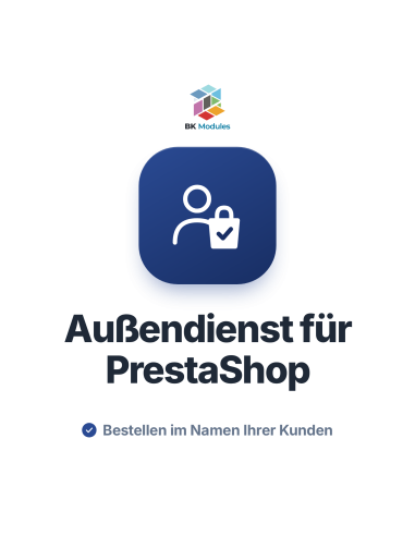 Außendienst-Modul für PrestaShop: Der Mitarbeiter bestellt im Namen seines Kunden, mit Rabatt und Provision