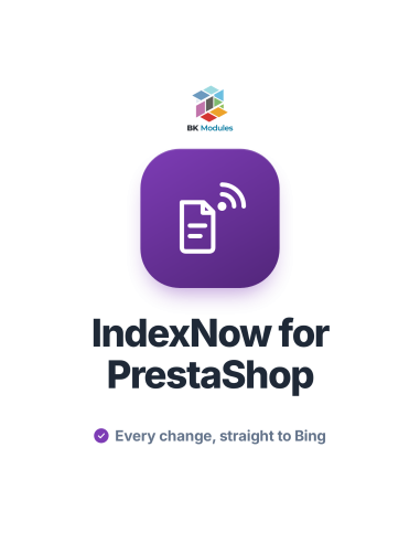 PrestaShop IndexNow module: instant indexing of your store's products on Bing