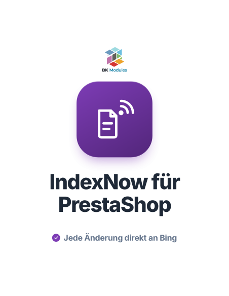 PrestaShop-Modul für schnelle Bing-Indexierung Ihrer Produkte per IndexNow
