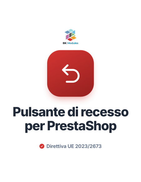 Modulo di recesso per PrestaShop con pulsante di recesso, Direttiva UE 2023/2673