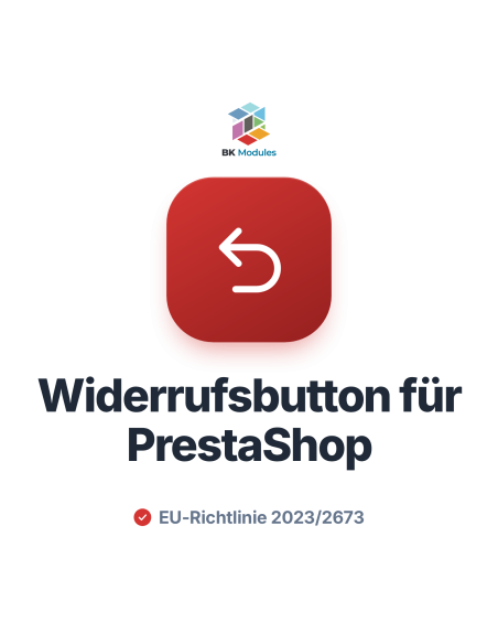 Widerrufsbutton-Modul für PrestaShop, EU-Richtlinie 2023/2673