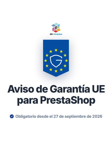 Módulo del aviso de garantía UE para PrestaShop