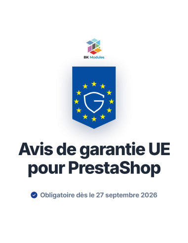Module d’avis de garantie UE pour PrestaShop