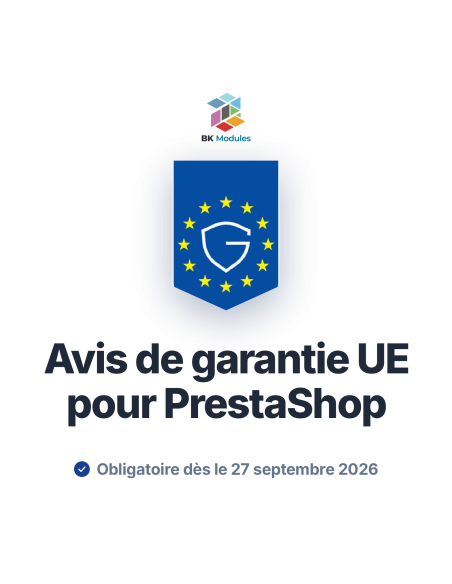 Module d’avis de garantie UE pour PrestaShop