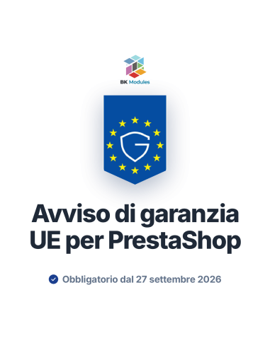 Modulo di avviso di garanzia UE per PrestaShop