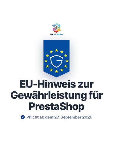 EU-Gewährleistungshinweis-Modul für PrestaShop