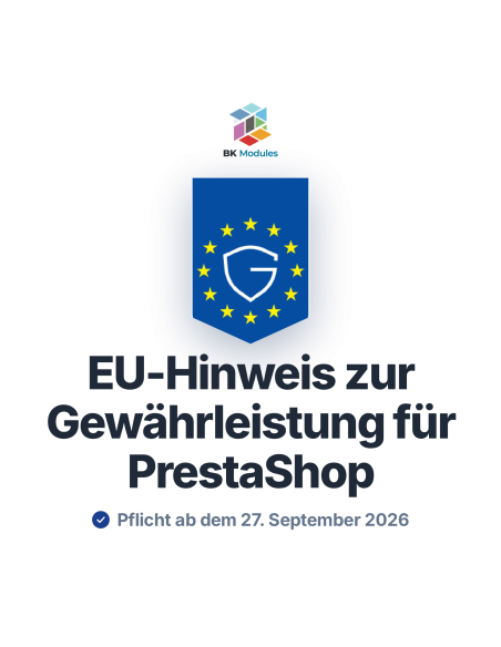 EU-Gewährleistungshinweis-Modul für PrestaShop