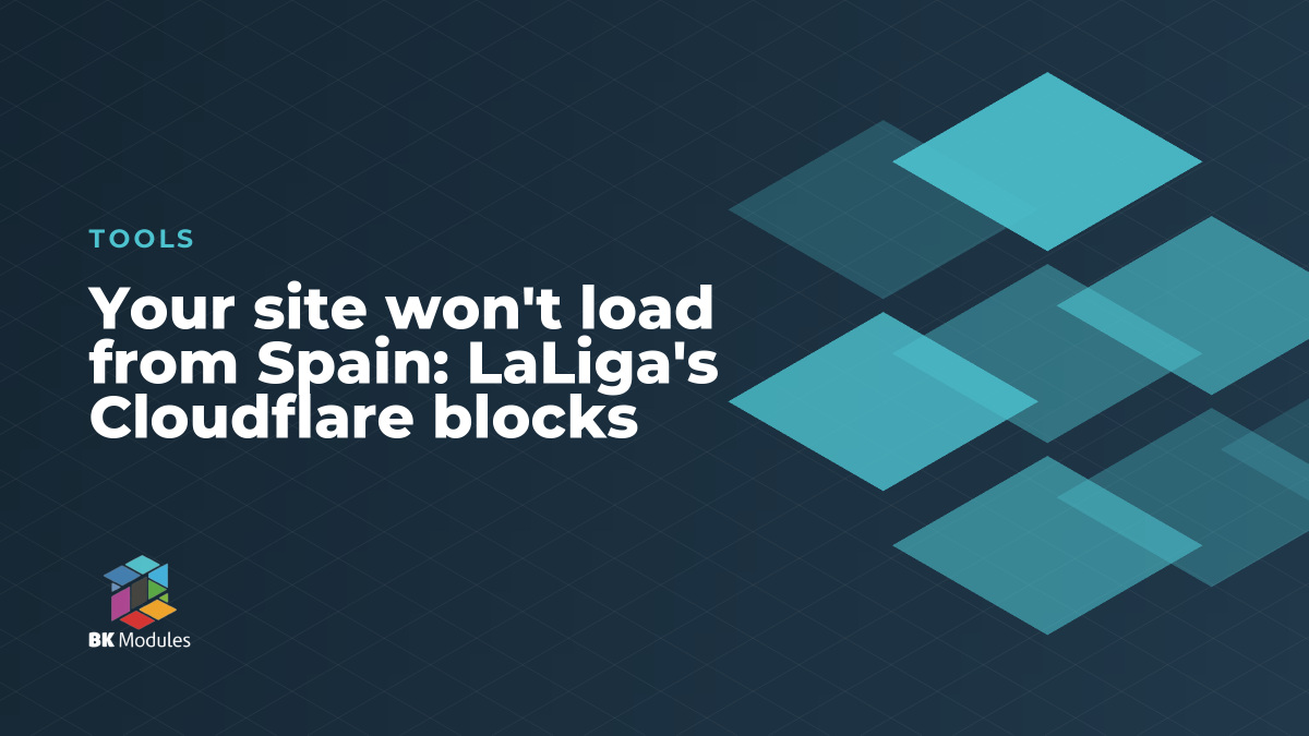 Ihre Seite lädt nicht aus Spanien: die Cloudflare-Sperren der LaLiga