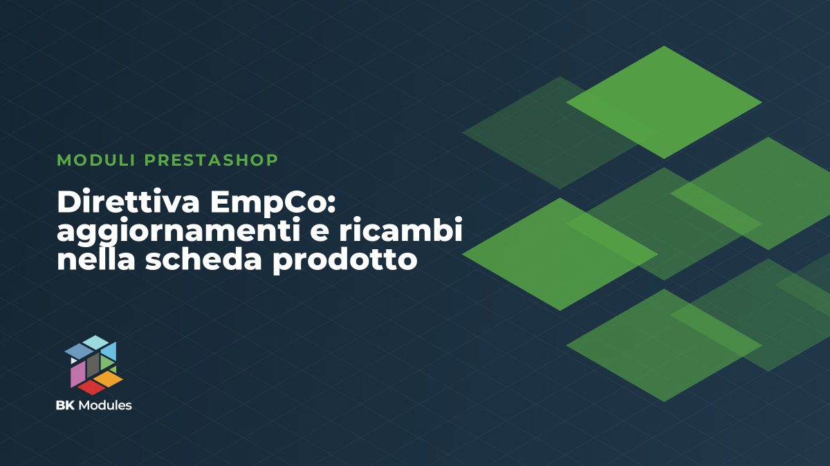Direttiva EmpCo: aggiornamenti e ricambi nella scheda prodotto