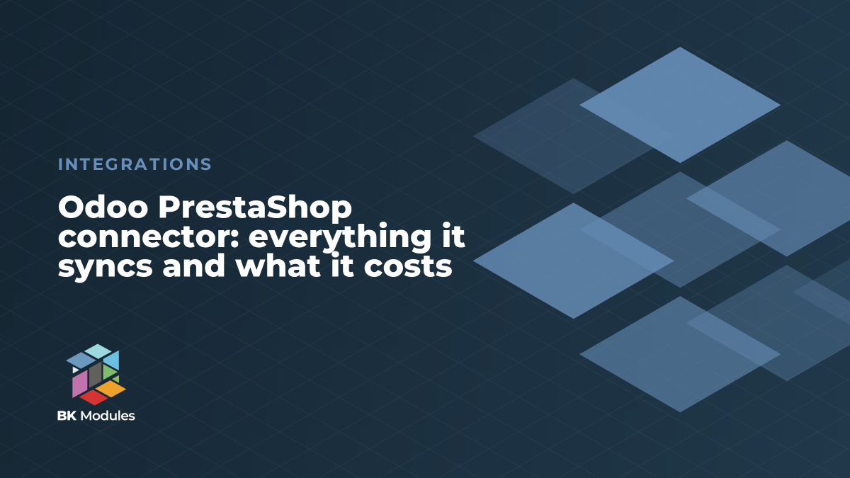 Odoo PrestaShop connector: everything it syncs and what it costs